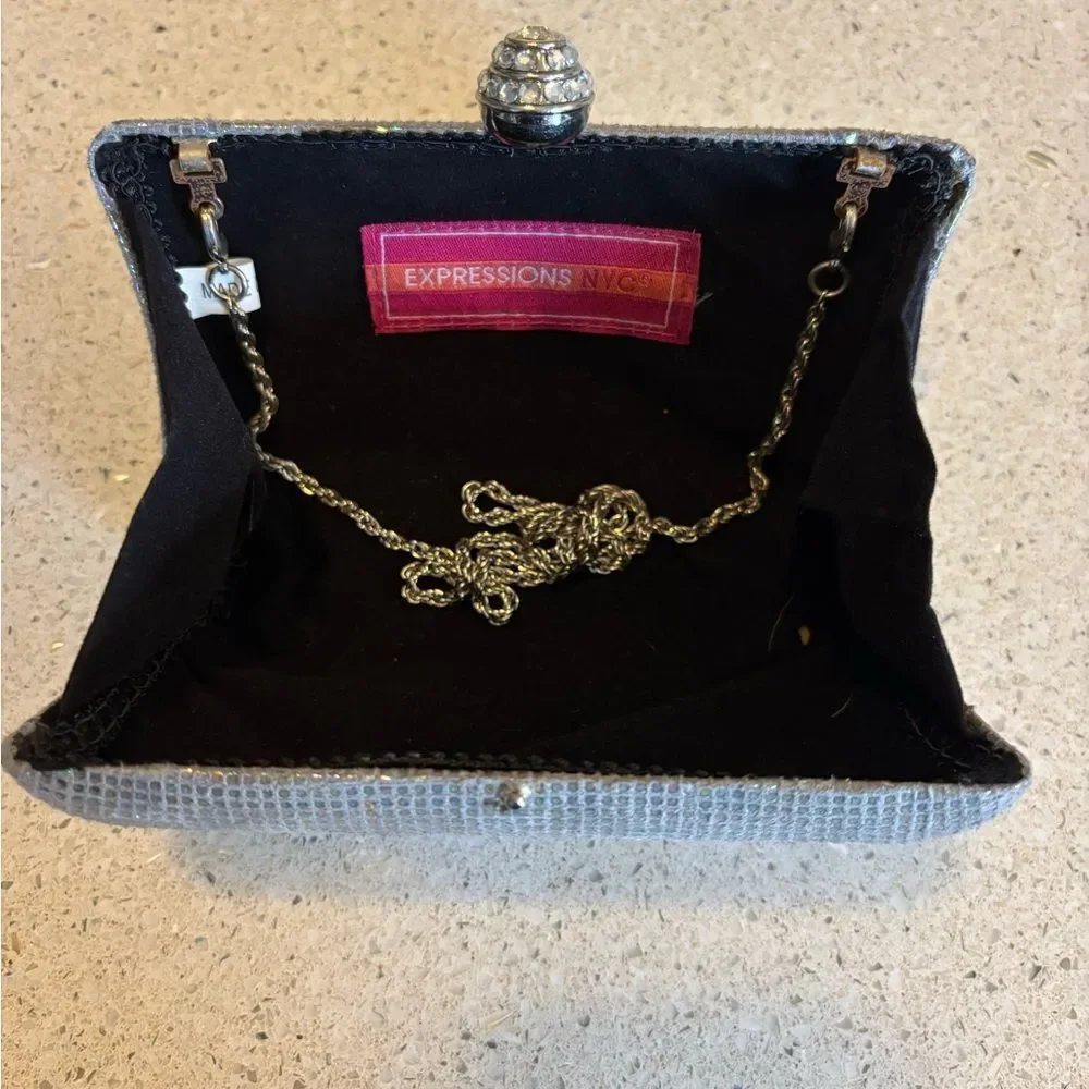 Expressions Silver Iridescent Evening Bag by Expressions NYC